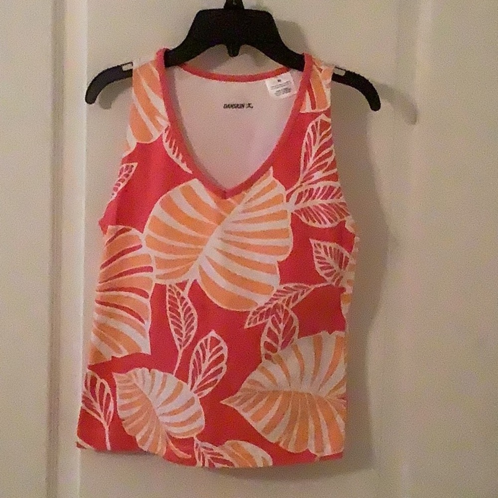 Danskin Leaf Print Tank Top